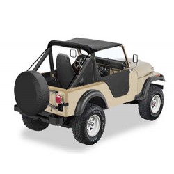 Bikinitop Traditional Bestop Black Crush Jeep CJ5 1976-1983