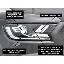 Feux avant type Mustang HID Bi-Xenon Ford Ranger 2016-2022