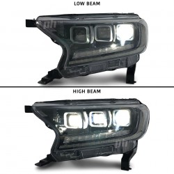 Feux avant Tri-Projector style Bugatti Ford Ranger 2016-2022