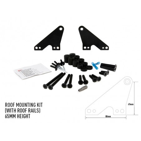 Kit support montage sur rails de toit 65 mm pour barre LED Lazer Lamps