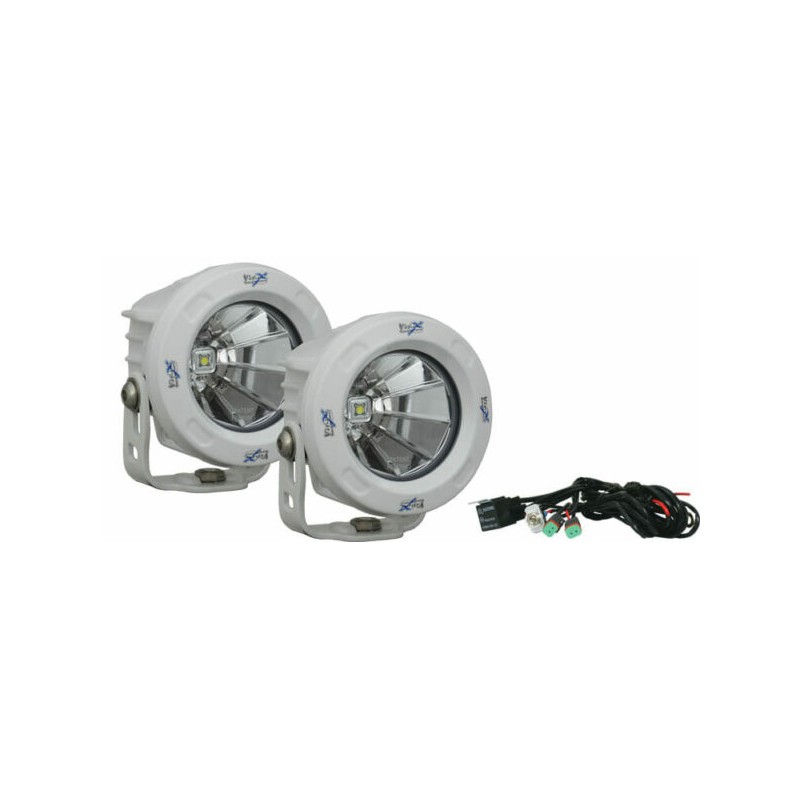 Kit Phares Led Serie Optimus Round Led 10 watts 60° White Vision X Kit Phares Led Serie Optimus Round Led 10 watts 60° White Vision X