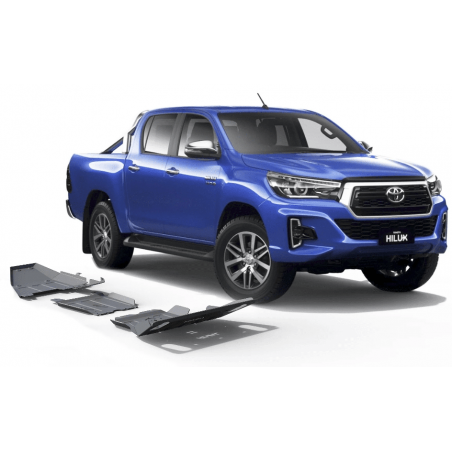 Blindages aluminium Rival 3 pièces Toyota Hilux à partir de 2021