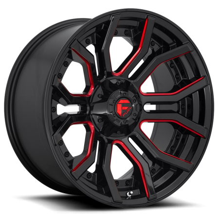 Jante Fuel Off-Road Rage D712 Gloss Black with accent Candy Red