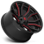 Jante Fuel Off-Road Rage D712 Gloss Black with accent Candy Red