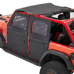 Portes toiles arrière complètes Bestop Black Diamond Jeep Wrangler JK Unlimited