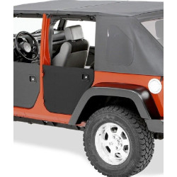 Demi-portes arrière toiles Bestop Black Diamond Jeep Wrangler JK