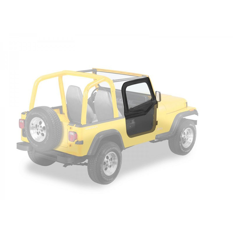 Hauts de porte en toile Bestop Noir Jeep CJ7 et Wrangler YJ Hauts de porte en toile Bestop Noir Jeep CJ7 et Wrangler YJ