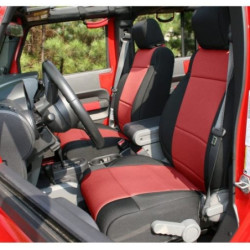 Housses sièges avant Noir/Rouge Jeep Wrangler JK 2007-2010