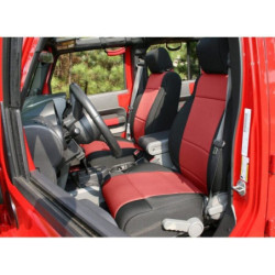 Housses de siège avant Noir/Rouge Rugged Ridge Jeep Wrangler JK 2011-2017