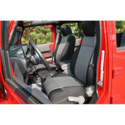 Housses de siège avant Noir et Gris Rugged Ridge Jeep Wrangler JK