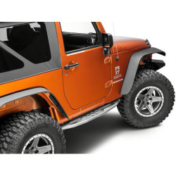 Marche-pieds Ricochet Poison Spyder pour Jeep Wrangler JK 2 portes après 2007.