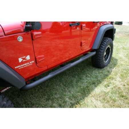 Marchepieds tubulaires Noir Rugged Ridge Jeep Wrangler JK Unlimited 4 portes