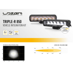 Kit intégration sur calandre d'origine Barres LED Lazer Ford Ranger 2023