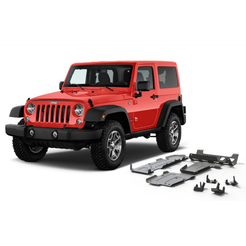 Blindages de protection aluminium Rival pour Jeep Wrangler JL 2018-2023