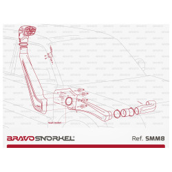 Snorkel Bravo Mitsubishi Pajero DI-D V80-V90 2007-2015