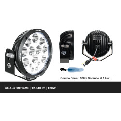 Phare LED Cannon 8.7" Adventure 120 watts Vision-X