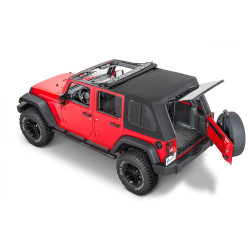 Bâche Trektop Pro Hybrid Black Twill Jeep Wrangler JK 4 portes