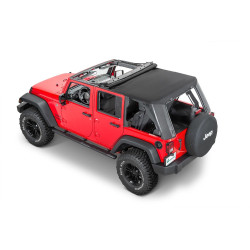 Bâche Trektop Pro Hybrid Black Twill Jeep Wrangler JK 4 portes