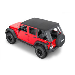 Bâche Trektop Pro Hybrid Black Twill Jeep Wrangler JK 4 portes