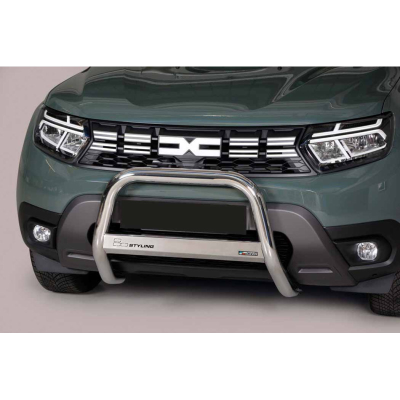 PARE BUFFLE POUR DACIA DUSTER HOMOLOGUE INOX DIAMETRE 63