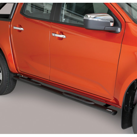 Marchepieds acier ovales Noirs Isuzu D-Max 2020-2025
