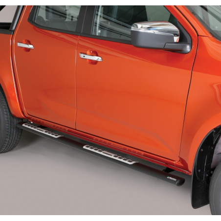 Marchepieds acier ovales Noirs Isuzu D-Max 2020-2025