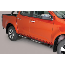 Marchepieds acier ovales Noirs Isuzu D-Max 2020-2025