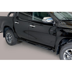 Marchepieds acier ovales Noir Mitsubishi L200 Double-Cabine 2015+