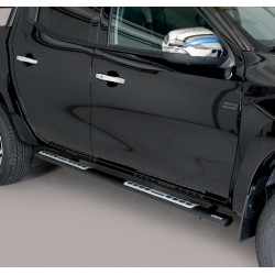 Marchepieds acier ovales Noir Mitsubishi L200 2015-2023