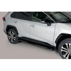 Marchepieds ovalisés Noir Toyota Rav4 Hybride 2019-2023