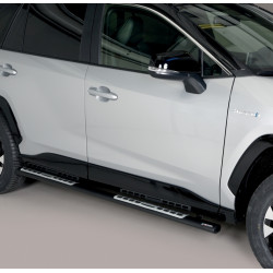 Marchepieds ovalisés Design Noir Toyota Rav4 Hybride 2019-2023