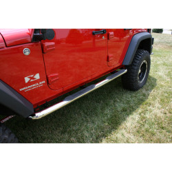 Marchepieds tubulaires acier Rugged Ridge Jeep Wrangler JK 4 portes