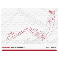 Snorkel Bravo Mercedes G W460-W461-W463
