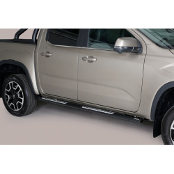 Marchepieds acier ovales Design Noir Volkwagen Amarok 2023-2024