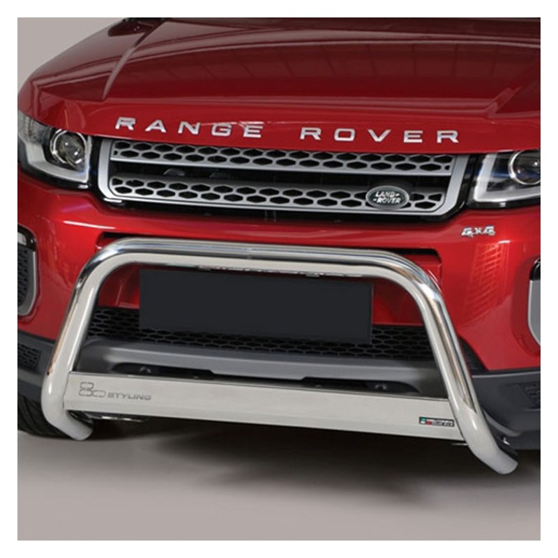 Pare-buffle acier Inox Homologué Range Rover Evoque 2016-2018