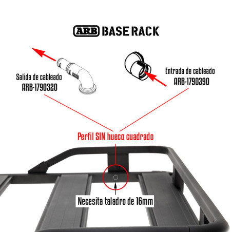 Base Rack - Entrée De Câble Ronde Coude