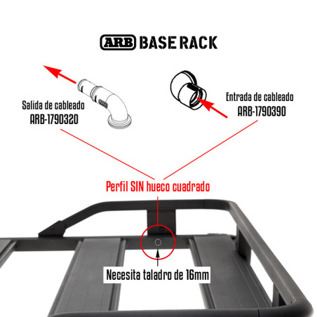 Base Rack - Sortie Ronde Cable Gle Coude