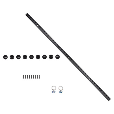Rail Aluminium Noir + 2 Anneaux