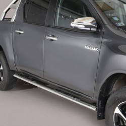 Marchepieds acier ovalisés Toyota Hilux Double-Cabine à partir de 2016