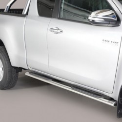 Marchepieds acier ovalisés Toyota Hilux Xtracabine à partir de 2016