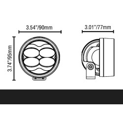 Phare LED Cannon Serie CR-4 Flog Light