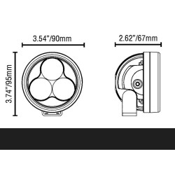 Phare LED Cannon Serie CR-3 Spot