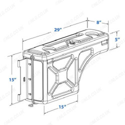 Coffre de rangement latéral gauche Swing Case Box pour pickup