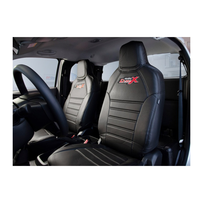 Housses sièges surpiquage Noir Isuzu D-Max N60BB + N60F