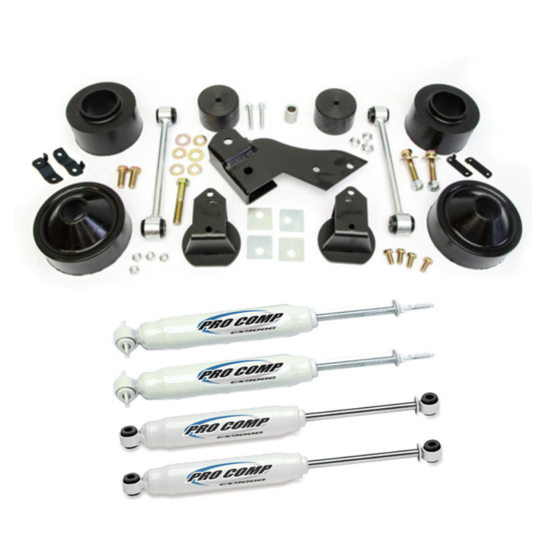 Kit câles Rubicon Express +2.5" avec Amortisseur Pro Comp Wrangler JK Kit câles Rubicon Express +2.5" avec Amortisseur Pro Comp Wrangler JK