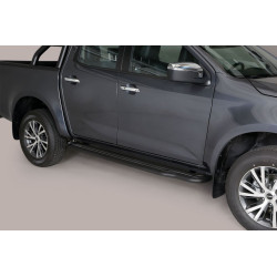 Marchepieds plats Noir Isuzu D-Max Double-Cabine 2020-2025