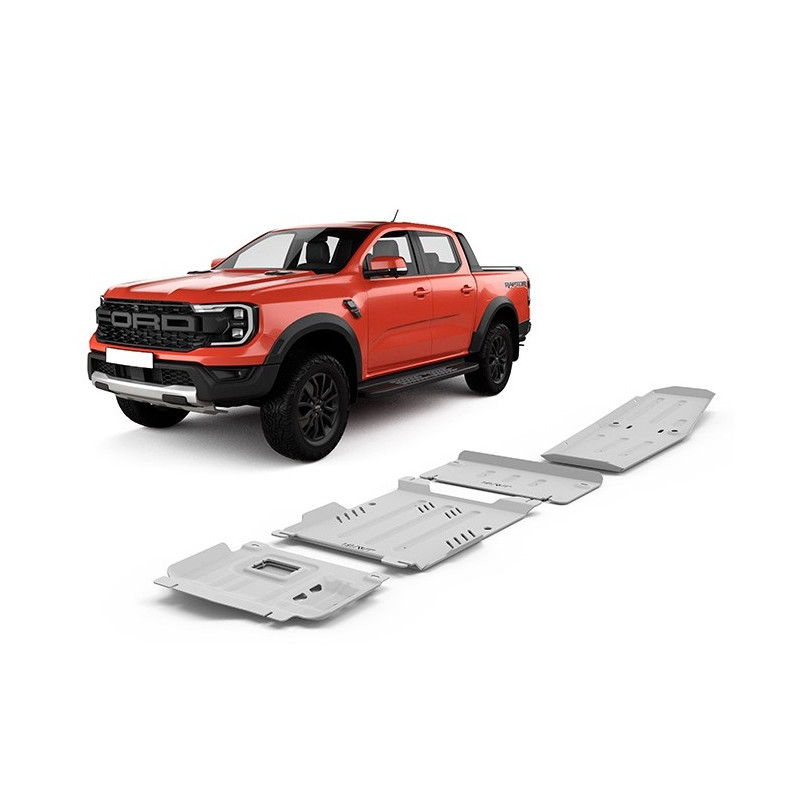 Blindages aluminium Rival 4 pièces Ford Ranger Raptor 2023+ Blindages aluminium Rival 4 pièces Ford Ranger Raptor 2023+
