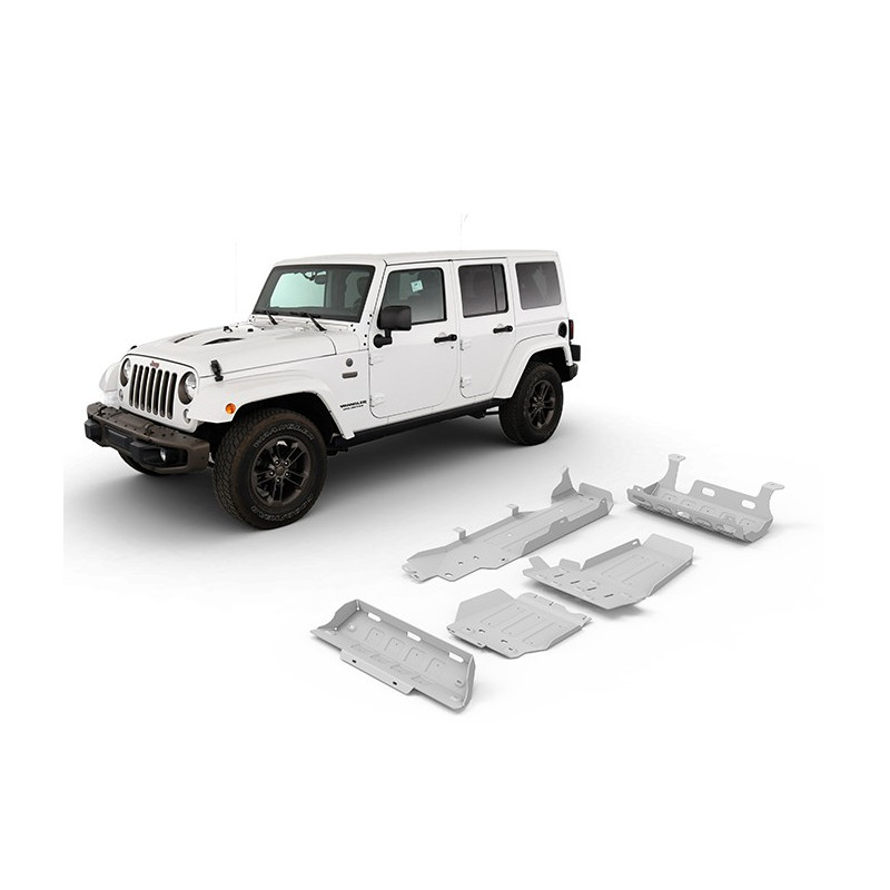 Blindages de protection aluminium Rival pour Jeep Wrangler JK 3.6L 2007-2017 Blindages de protection aluminium Rival pour Jeep Wrangler JK 3.6L 2007-2017