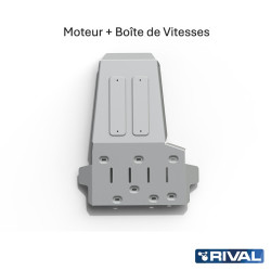 Blindage Moteur + Vitesses aluminium Rival pour Jeep Wrangler JK 3.6L 2007-2017