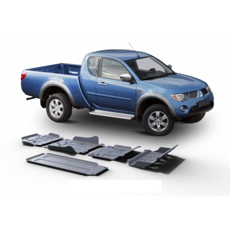 Blindages de protection aluminium Rival Mitsubishi L200 2007-2014